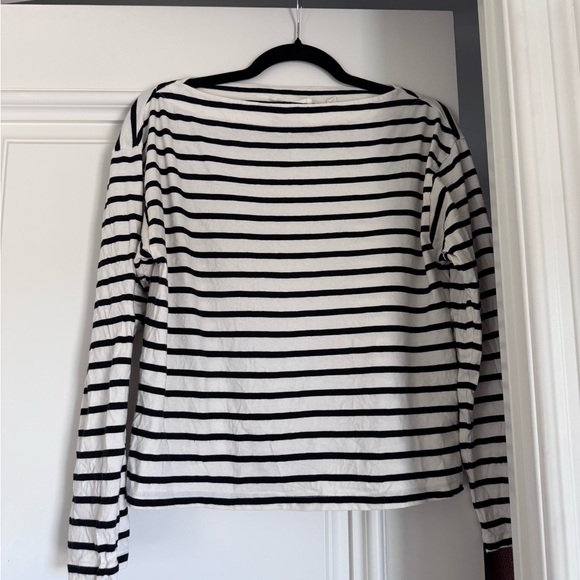 DOEN Irene tee in Black Newport Stripe - S - Picture 3 of 5